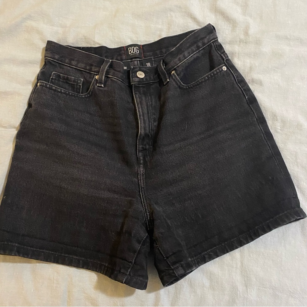 BDG Black Jean Shorts High-Waisted Vintage Style